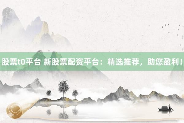 股票t0平臺 新股票配資平臺：精選推薦，助您盈利！
