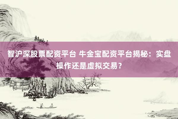 智滬深股票配資平臺 牛金寶配資平臺揭秘：實盤操作還是虛擬交易？