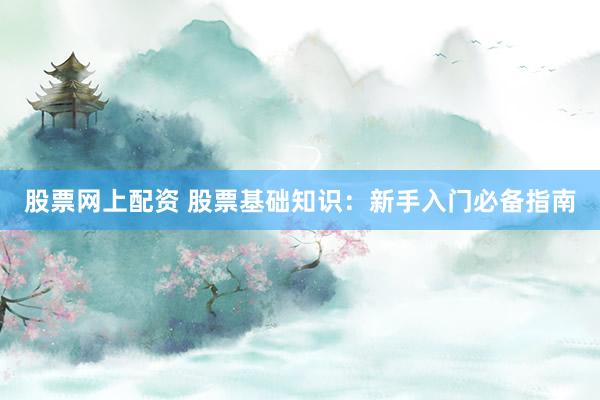 股票網上配資 股票基礎知識：新手入門必備指南